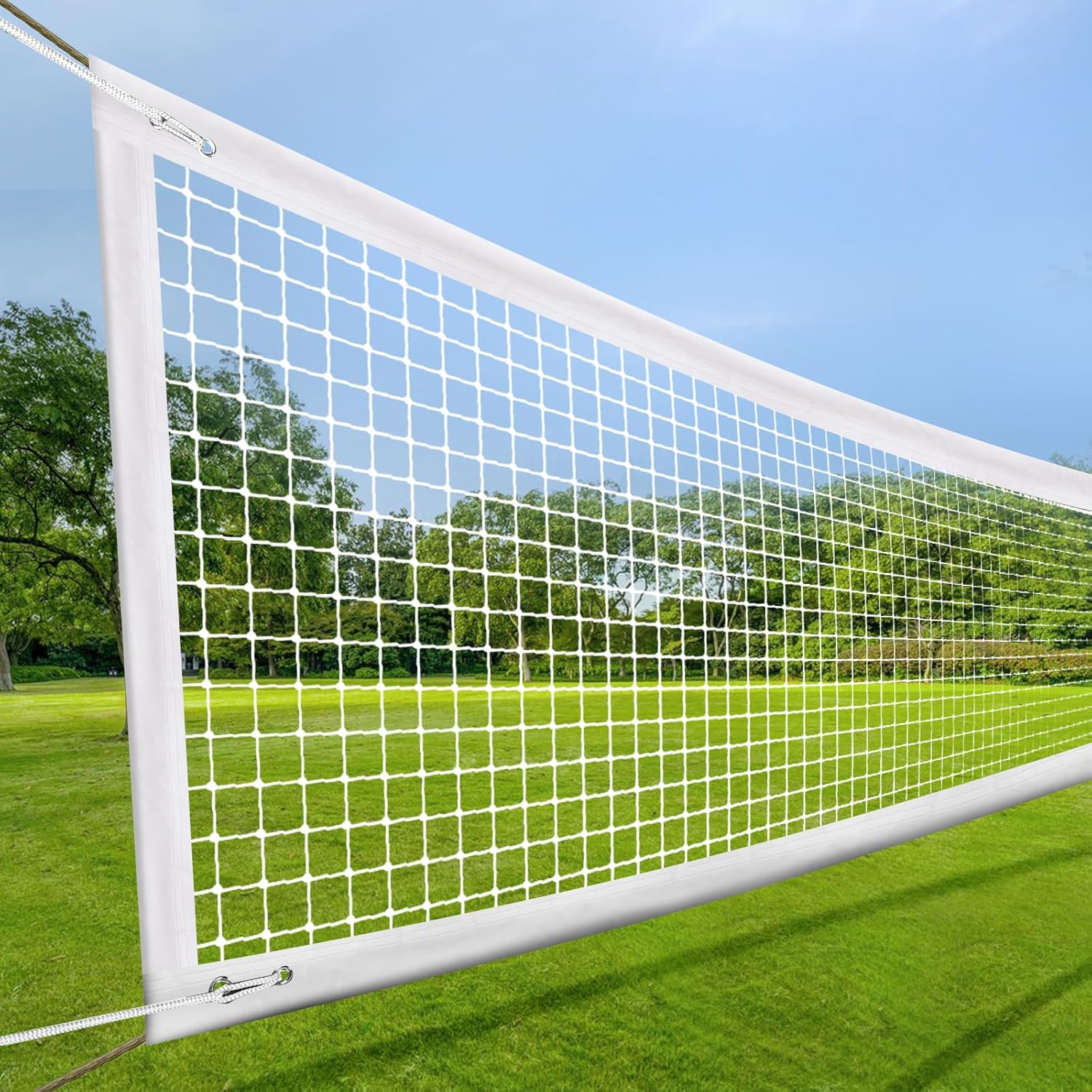 Regine Switzerland Heavy Duty Volleyball Net - 32x3ft Outdoor Replacement with Storage Bag