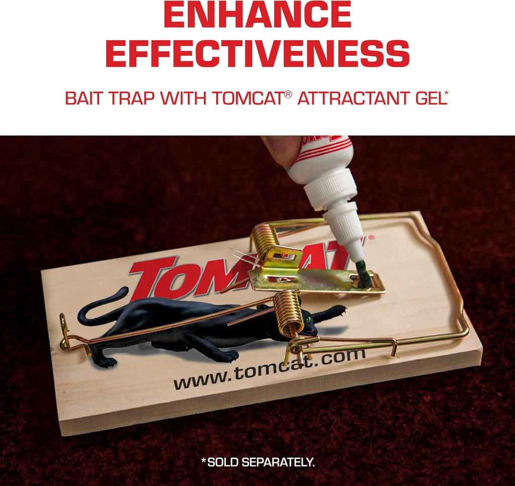 Tomcat Rat Traps - Economical & Effective Wooden Rodent Catchers | 8-Pack for Home Use