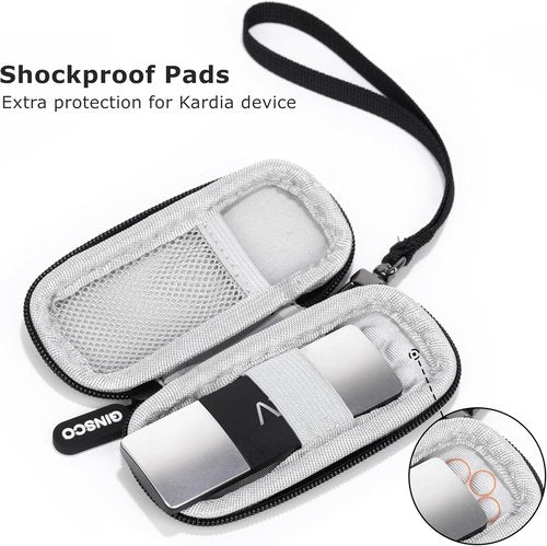 Ginsco Hard Shell Case for KardiaMobile 1-Lead EKG Monitor | Durable 1680D Oxford Travel Pouch