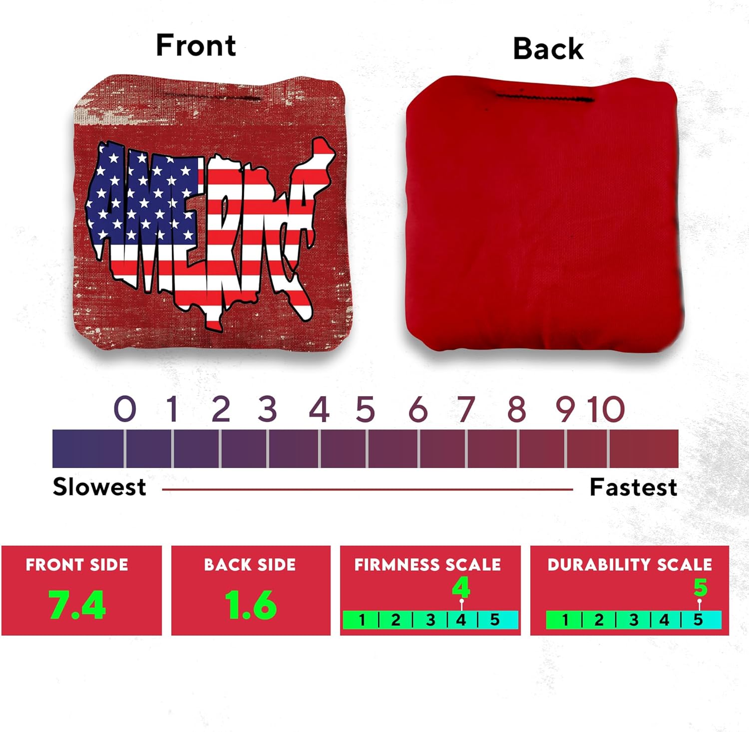 Pro Cornhole Bags by CornholeGamesUSA - Regulation Set of 8 for Tournament Play | Slick n Stick Design