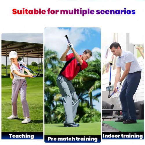 Golf Swing Trainer, Portable Collapsible Trainer, Improve Swing Posture, Golf Grip Trainer, Essential Swing Posture Corrector for Beginners (Right Hand Grip(Black))