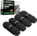 Rhino USA Dock Lines - Heavy Duty 1/2" x 16' Marine Grade Rope for Boats, Kayaks & Pontoons - Black