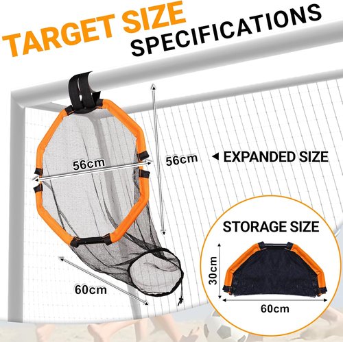 Dimples Excel Soccer Goal Target Net - 3 in 1 Practice System for Skill Development