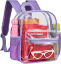 MAY TREE Clear Backpack - Stadium-Approved, 12x11x6 Inches for Concerts & Festivals | Purple