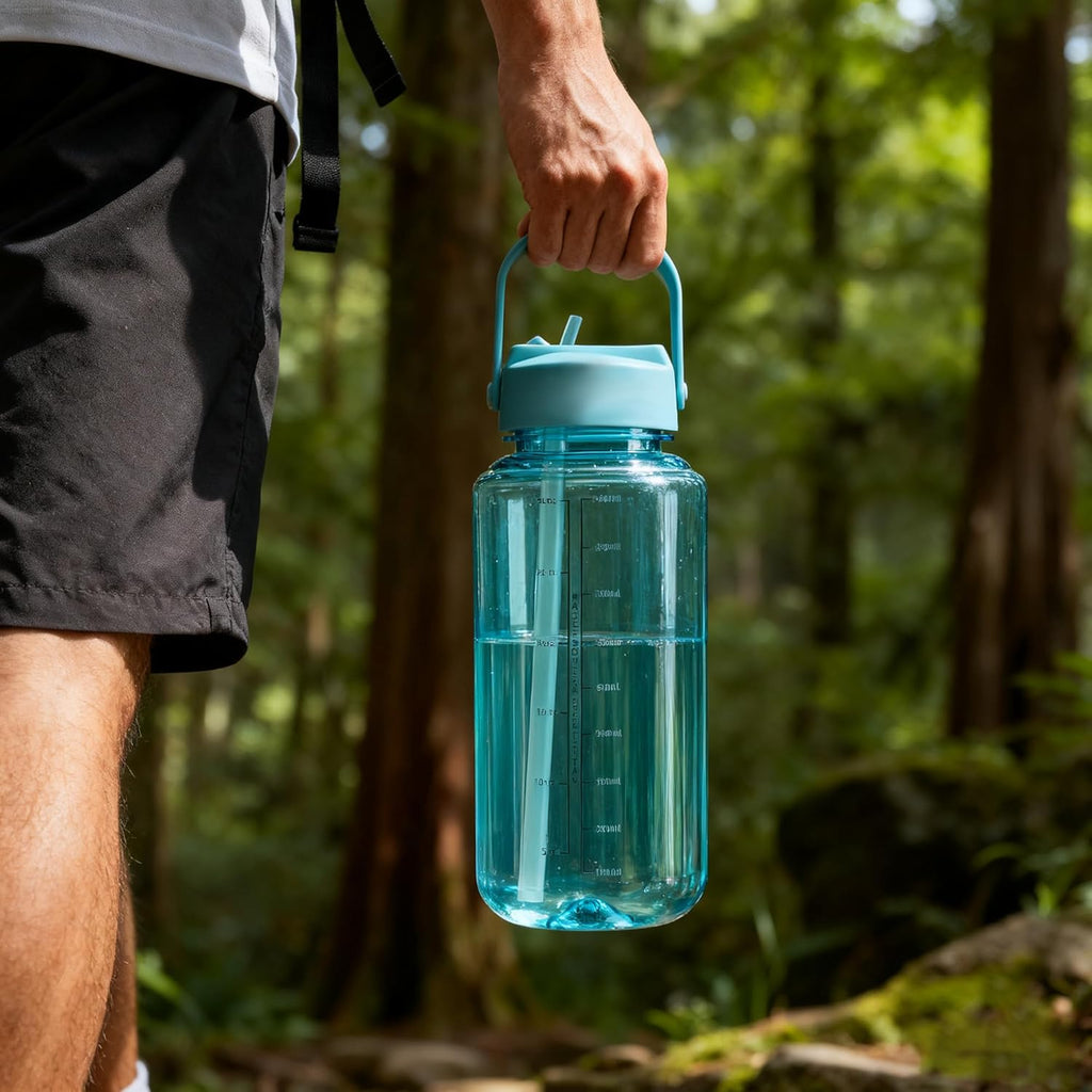 OLDLEY 32 oz Clear Water Bottle - BPA-Free Tritan, Wide Mouth, Leak Proof | Ideal for Gym, Travel, Home, Office