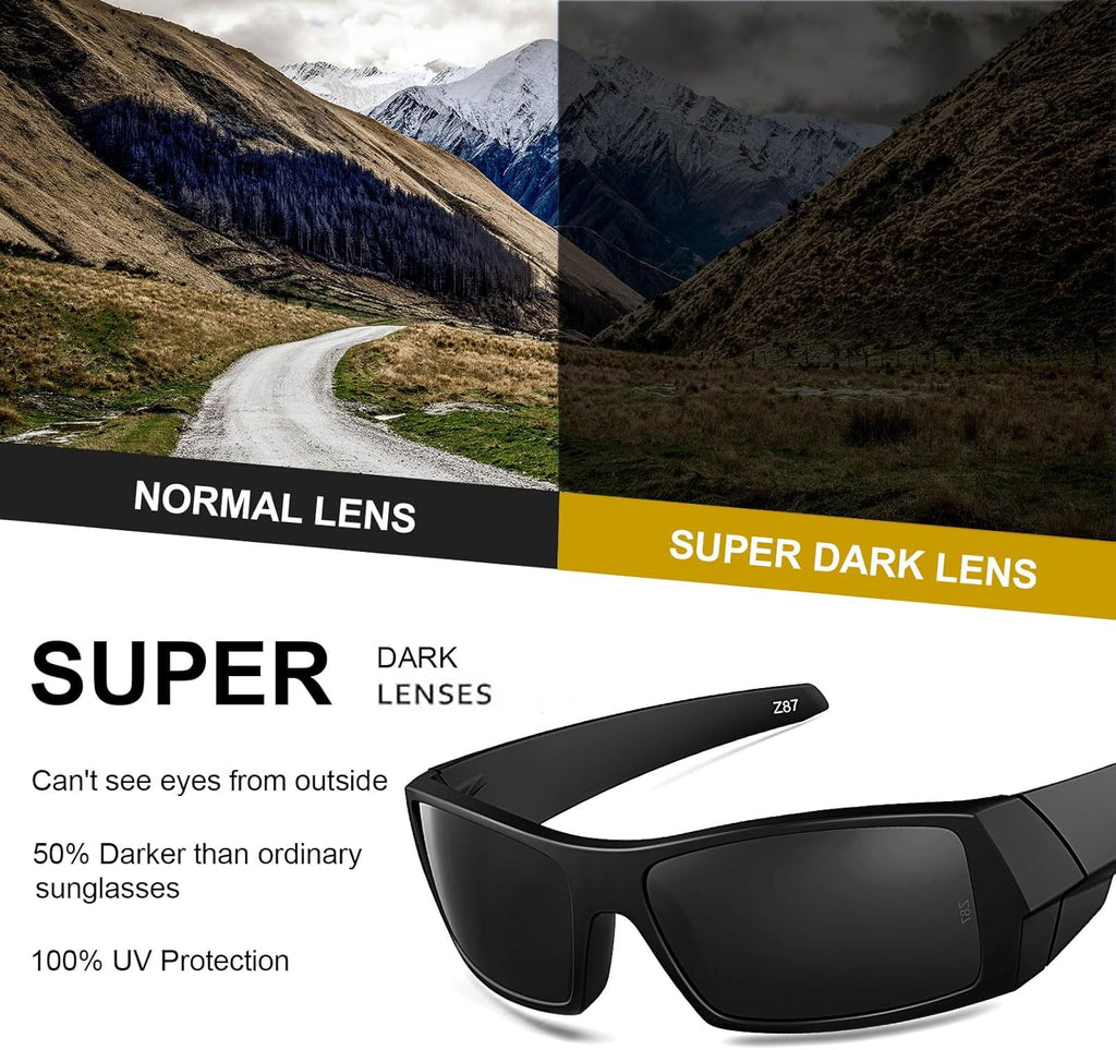 WISTON Z87 Sunglasses - UV400 Wrap-Around Safety Glasses for Men | Ideal for Sports & Work
