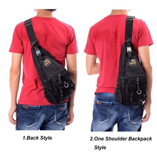 LAMMOK Sling Backpack Sling Bag Crossbody Daypack Chest Shoulder Pack for Men Women