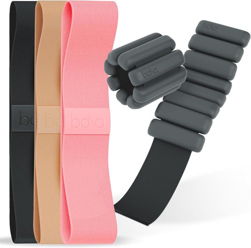 Bangles Wrist & Ankle Weights 2 Pound Pair and Resistance Bands 3 Pack Multicolor – Fitness Bands & Wearable Weights for Strength Training & Toning
