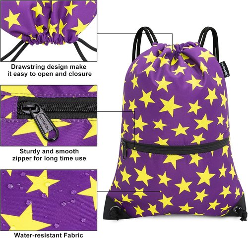 HOLYLUCK Drawstring Backpack - Lightweight Sport Gym Sackpack for Easy Carrying | Versatile Design