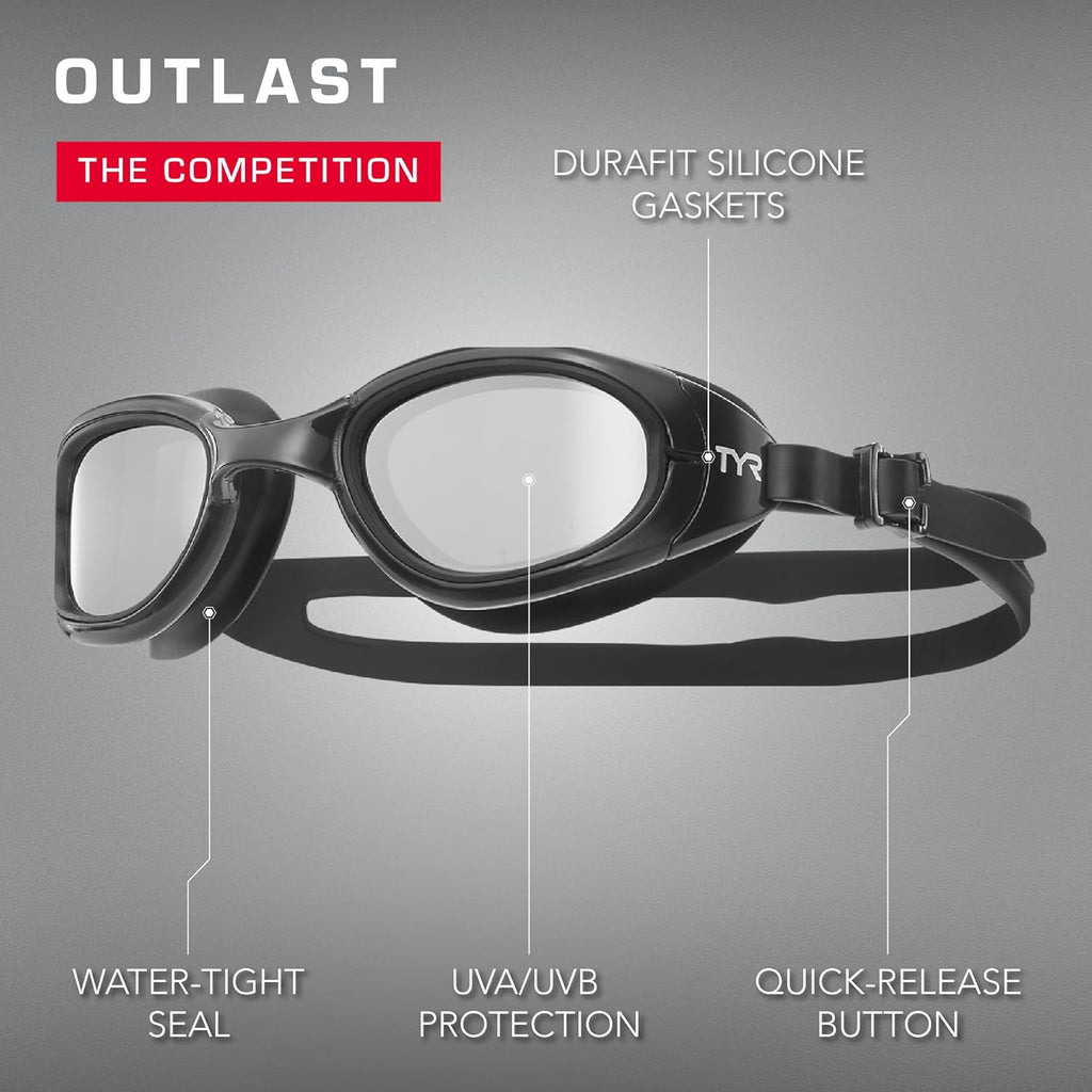 TYR Special Ops 2.0 Mirrored Swim Goggles - Anti-Fog, UV Protection, Comfortable Fit for Adults