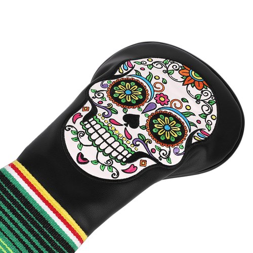 SHABIER Black Golf Driver Headcover with Skull Design for Golf Driver Club