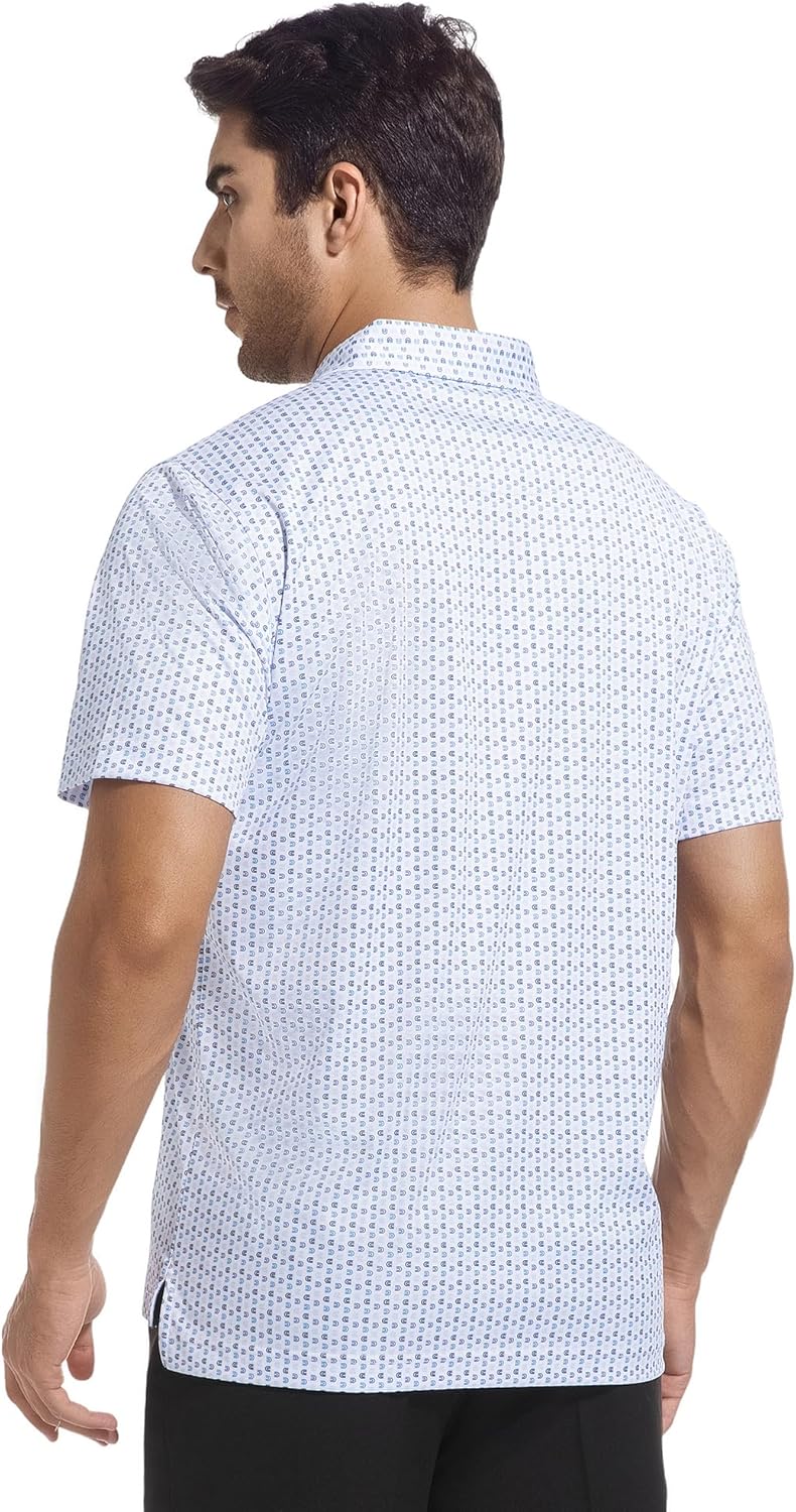 SAMERM Men's Golf Shirts - Short Sleeve Dry Fit Performance Polo | Moisture-Wicking Sport Shirt