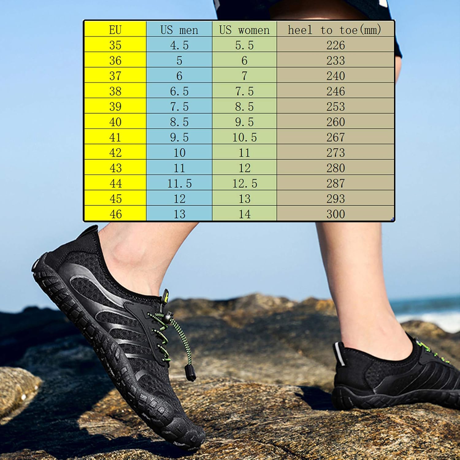 Skiennix Water Shoes - Quick Dry Barefoot Aqua Shoes for Men & Women | Ideal for Beach, Pool, Hiking, and Yoga