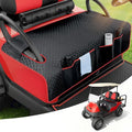 Tecoom Golf Cart Seat Covers for Club Car, EZGO, Yamaha, Universal Front Golf Cart Seat Towel Blanket with Armrest Strap 4 Pockets, 48.4"x31.5", Keeps Seat Comfortable and Clean, Golf Gift, Black