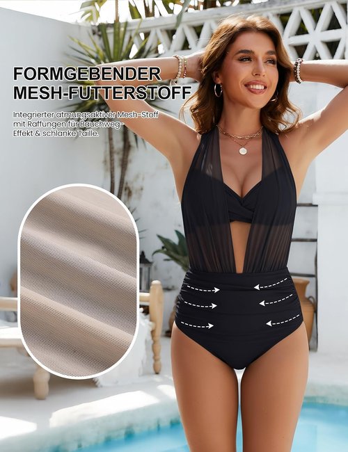 Blooming Jelly High Waisted Bikini Set - Tummy Control 2 Piece Swimsuit for Women | Sexy Modest Mesh Design