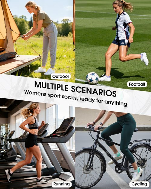 Ludaro 5 Pairs Womens Ankle Running Socks, Athletic Cushioned Low Cut Tab Cotton Casual Arch Support Crew Breathable Moisture Wicking Socks for Sport Workout