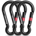 FresKaro Carabiner Clip, Heavy Duty Carabiners, Spring Snap Wire Gate Carbineers, Key and Keychain Karabiner 3inch, Strong Aluminum Caribiniers Hook, Fitness Accessories, Gourd Clips, 3Pack