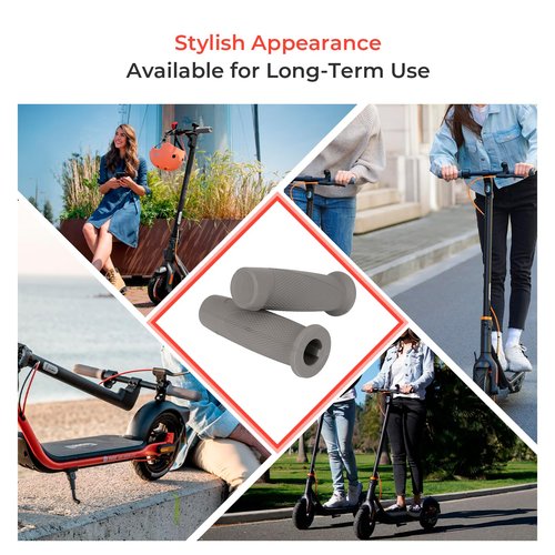 LUCK4U Handlebar Grip Gray Handle Bar Grip Replacement Handle Grips Accessories for Segway Ninebot F30 F40 Electric Scooter