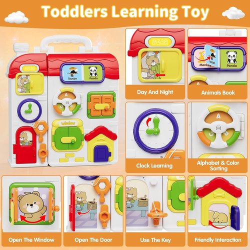 HYES Montessori Toys - LED Light & Music Sensory Play for Toddlers Ages 1-5 | Perfect Birthday Gift