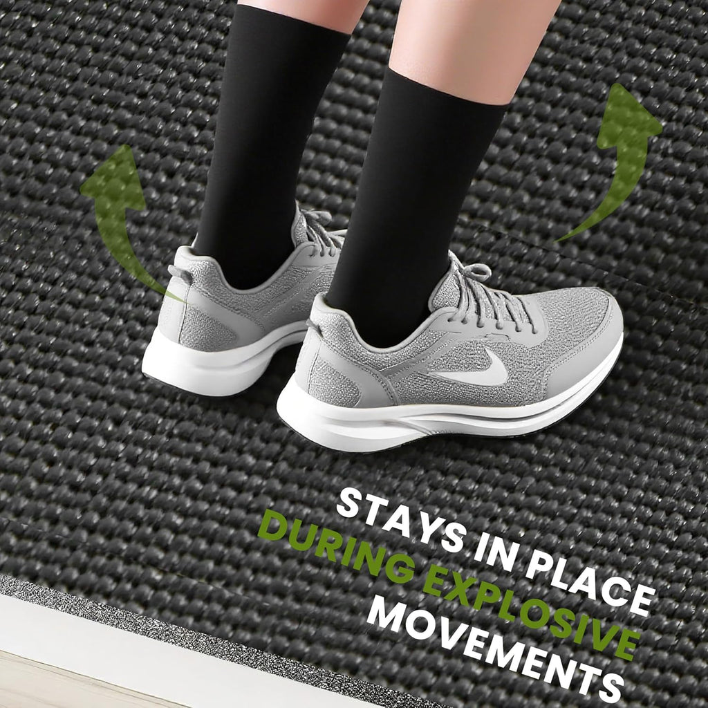 Stepwaver Extra Large Exercise Mat - Non-Slip, Ultra Durable 8mm Thick Gym Flooring | 7'x5', 8'x6', 10'x6' Sizes