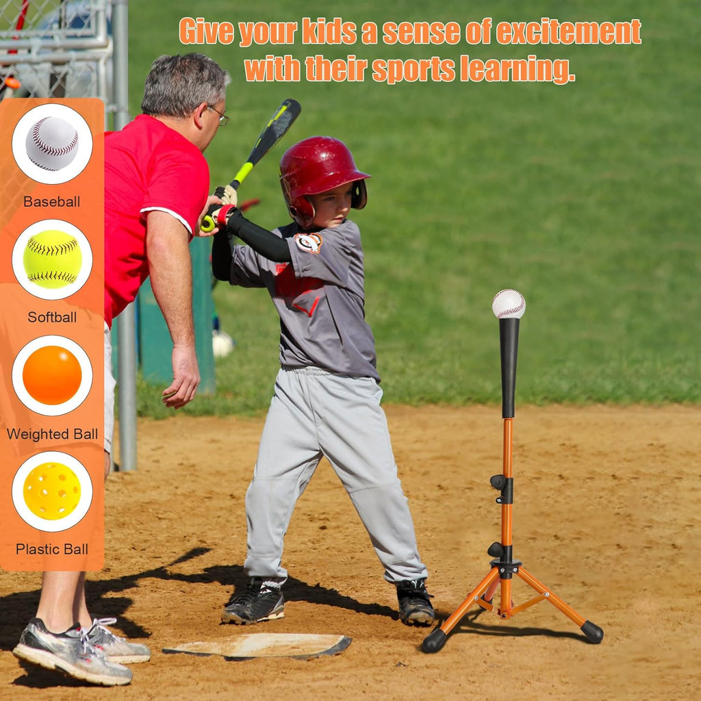 Storgem Baseball Tee - Adjustable Batting Tee for Kids | Perfect for Softball & T-Ball Training