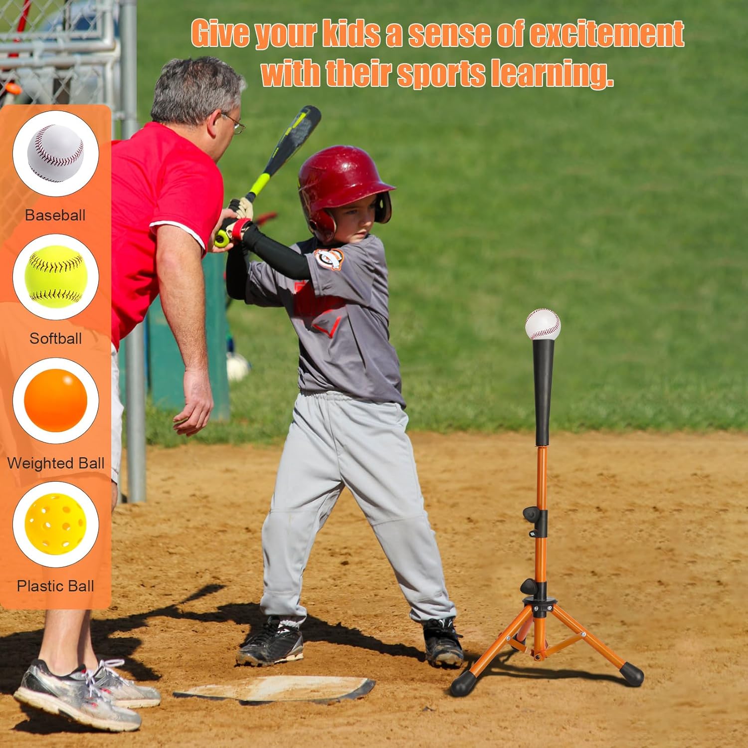 Storgem Baseball Tee - Adjustable Batting Tee for Kids | Perfect for Softball & T-Ball Training