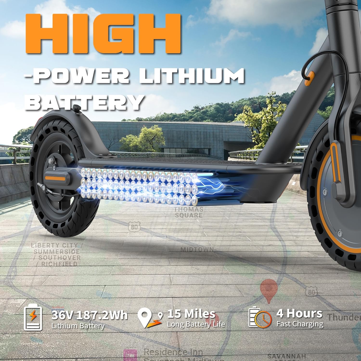Skiennix Electric Scooter - High-Speed 19/21MPH | Long Range 21-28 Miles | Foldable with Dual Braking & Smart App