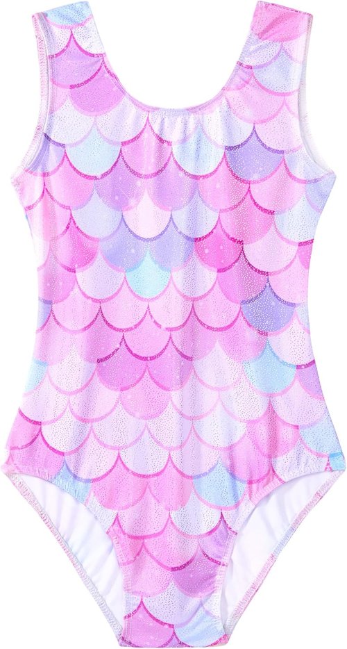 Domusgo Gymnastics Leotards - Sparkly One-Piece Tumbling Outfit for Girls