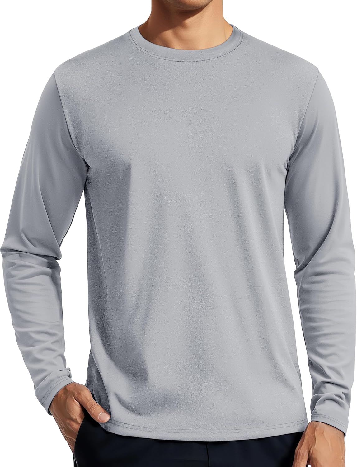 TACVASEN Men's Long Sleeve UV Protection Shirt - Quick Dry Lightweight Rash Guard for Fishing & Running