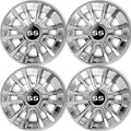 Enekerp Golf Cart SS Wheel Covers Hub Caps, Golf Cart 8 Inch Snap-on Wheels for Club Car, EZGO, Yamaha, Set of 4