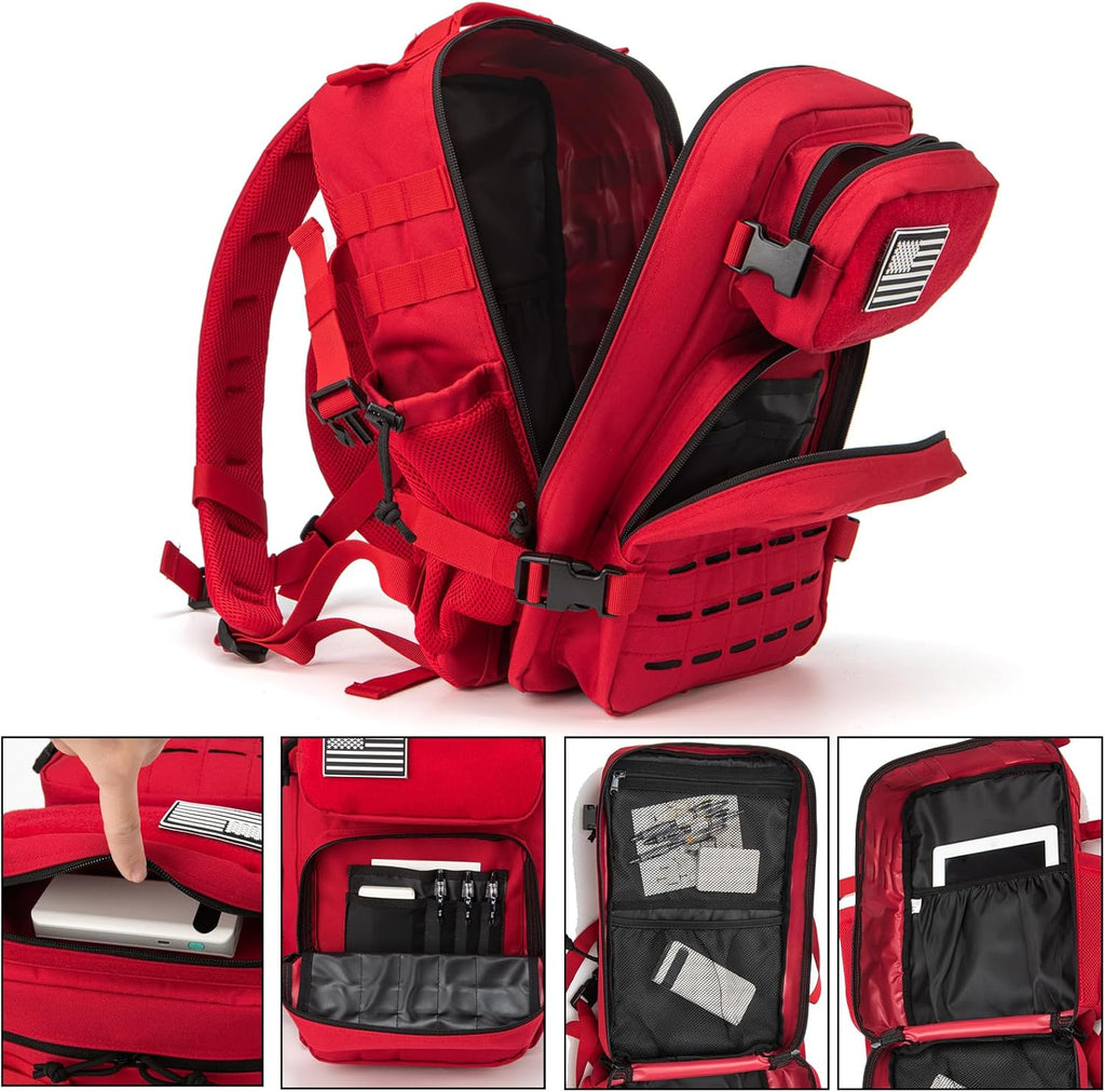 QT&QY Military Tactical Backpack - 25L/45L Molle Daypack for Men | Versatile Hiking Rucksack with Bottle Holder