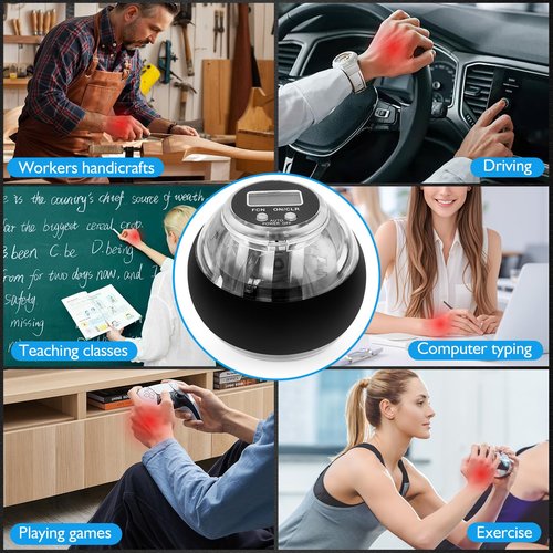 Torque Ball Hand Exerciser with LED Lights