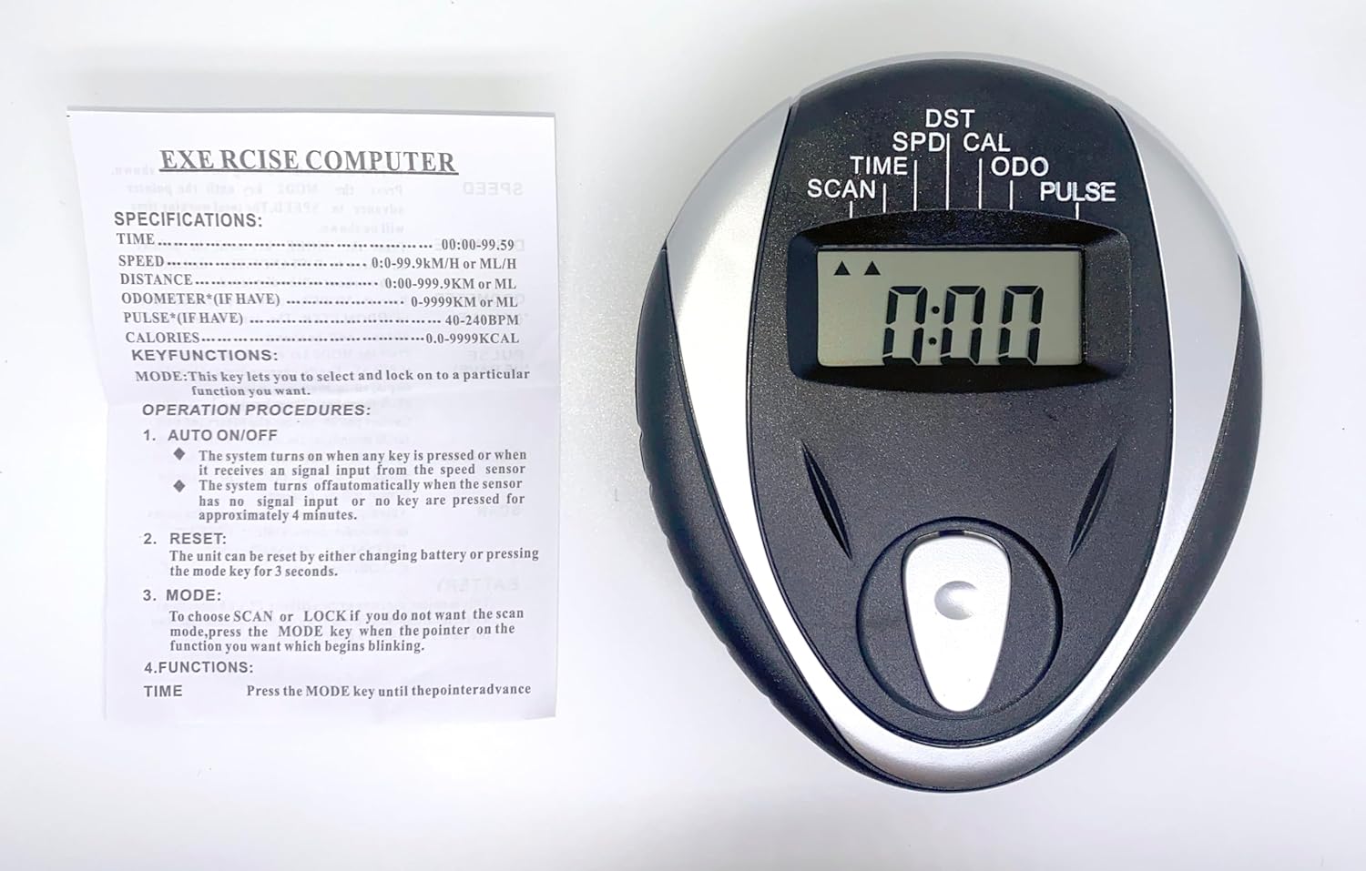 Speedometer & Heart Rate Monitor by [Brand Name] - Compatible Replacement for Stationary Exercise Bikes | 3.5mm Jack