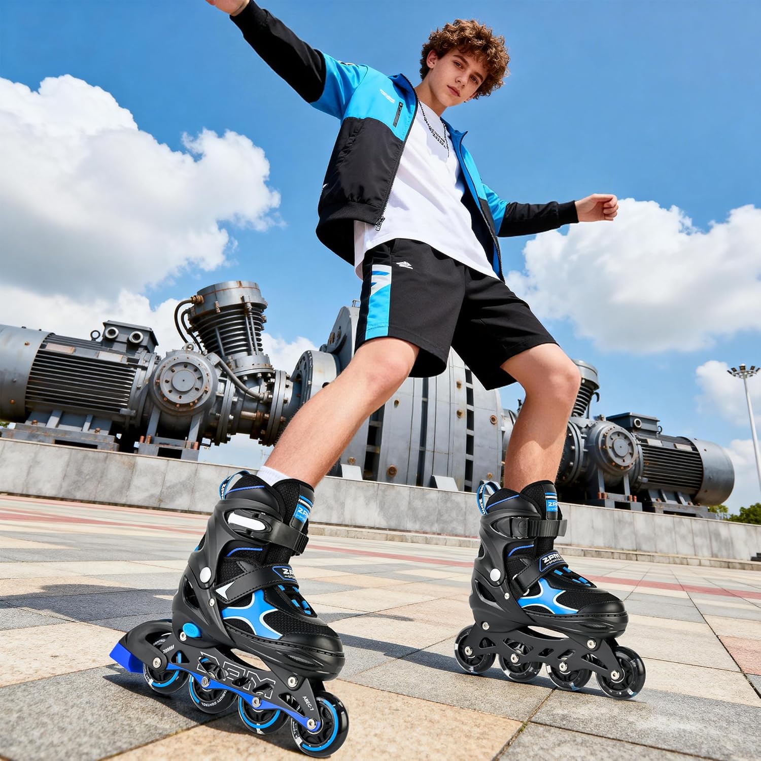 2PM SPORTS Inline Skates for Kids - Adjustable Light-Up Roller Skates for Ages 5-12 | Fun & Safe
