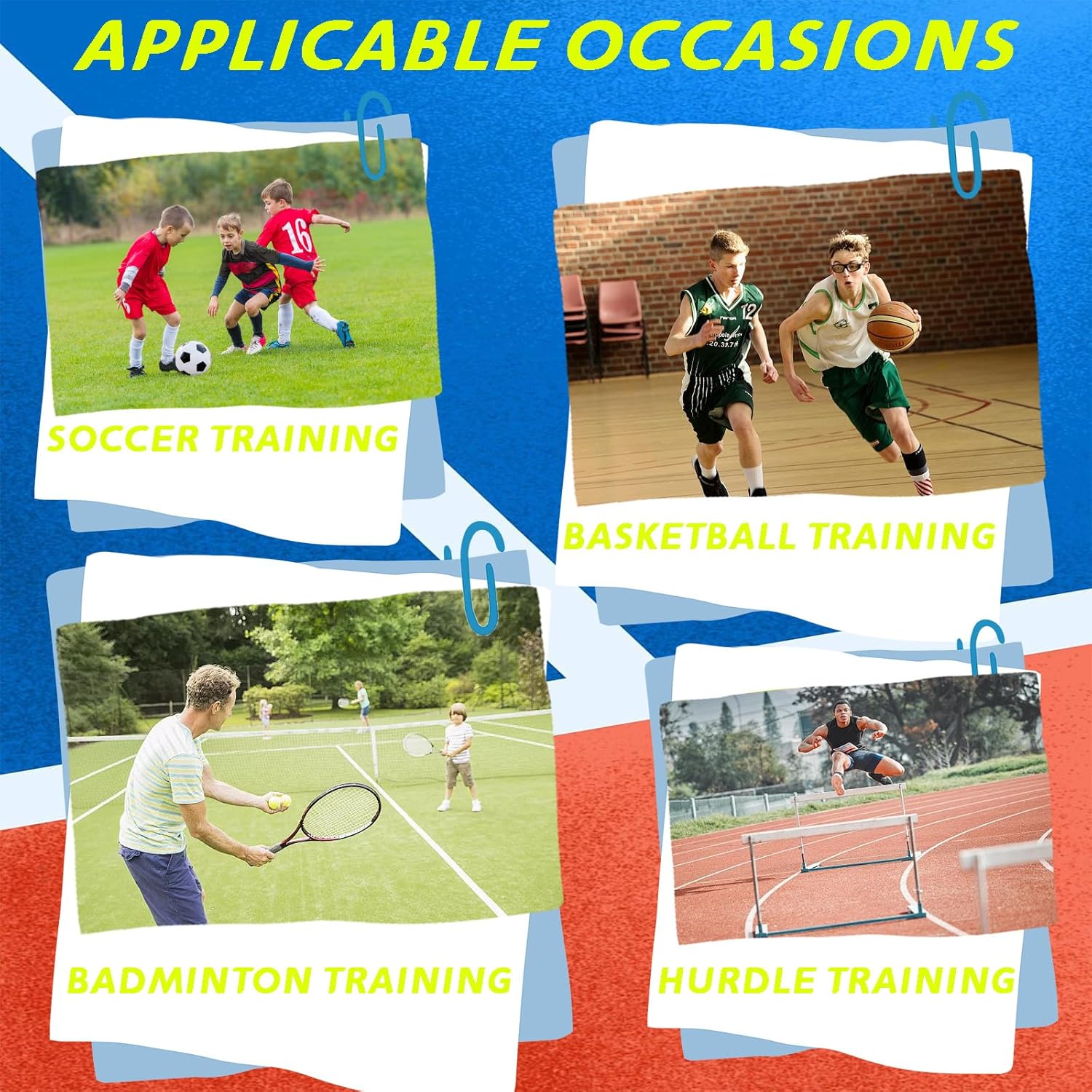 Skiennix Adjustable Hurdles - Detachable Agility Training Equipment for Indoor & Outdoor Use | Perfect for Soccer & Basketball Athletes