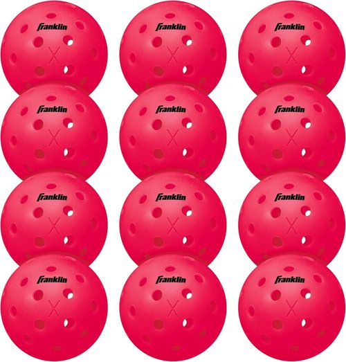 Franklin Sports X-40 Outdoor Pickleballs - Official USA Pickleball Ball | Regulation Size for APP Tour & US Open