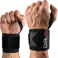 Dr. Arthritis Weight Lifting Wrist Wraps - Heavy-Duty Non-Slip Straps for Olympic Lifts & Training | Black Pair