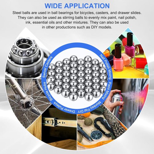 M METERXITY Stainless Steel Bearing Balls - 1500-Pack, 1mm G100 Precision Balls for Crafts & Bearings