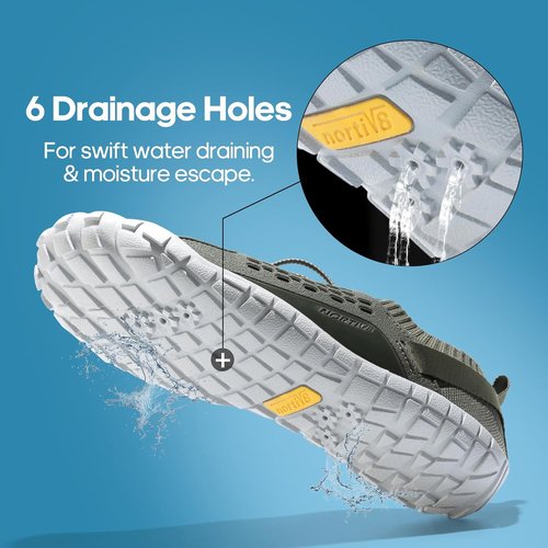 NORTIV 8 Men's Lightweight Water Shoes - Barefoot Aqua Sports Footwear for Hiking & Swimming