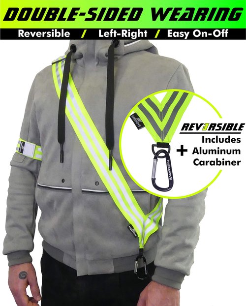 FREEMOVE Reflective SASH with 2 Reflective Arm Bands/Reflective Wristbands > Ultralight & Practical > Reflective Vest Gear for Your Visibility at Day & Night >for Dog Walking >for Women, Men, Kids