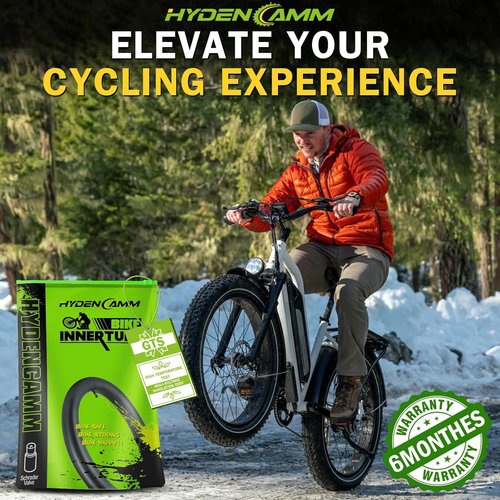 **Skiennix Fat Tire Tubes - Durable 20"/26" E-Bike Bicycle Tubes with AV 32mm Schrader Valve | Includes 2 Tire Levers**
