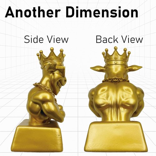 Muscle Goat Trophy - 9" G.O.A.T. Resin Award for Fantasy Football | Perfect Office Desk Decor
