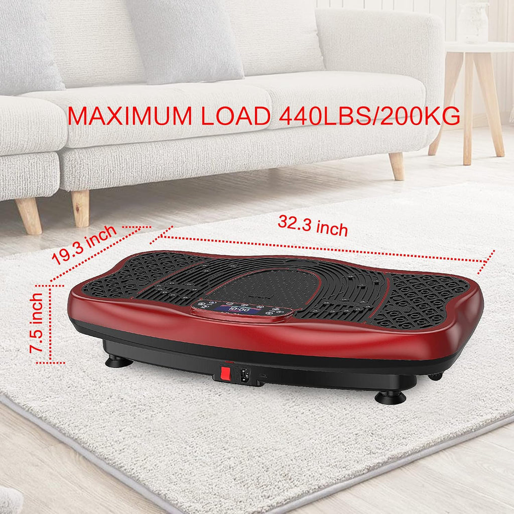 Skiennix Vibration Plate Exercise Machine - Whole Body Workout Platform for Home Fitness | 99 Levels + Loop Bands + Remote
