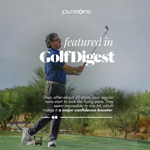 PureOne PureGrip™ Golf Training Aid Club – Right-Handed Swing Trainer with Small Club Head and Molded Grip for Consistency and Accuracy – Improve Muscle Memory, Grip Position, and Swing Tempo