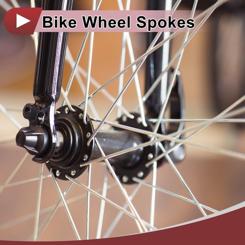 HEROFFIX 36 Set 12G Bicycle Spokes 233mm Bike Wheel Spokes 45 Steel Black