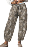 Ziesexy Camo Sweatpants Women Casual Y2k Maple Leaf Print Lounge Pants Baggy Drawstring Joggers Pant Trousers