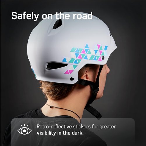 Borgen Bike Stickers - Reflective Stickers Set of 2 - for Bike, Rims, Helmet - Reflective Sticker Set for Darkness, School - Reflectors