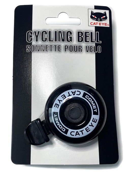 CATEYE PB-200 Comet Bell – Classic and Colorful Aluminum Bike Bell with Bolt-on Design, Fits 22.2 mm or 25.4 mm Handlebars, for Flat Bar Style Bicycles, Loud 92.2 Db Sound