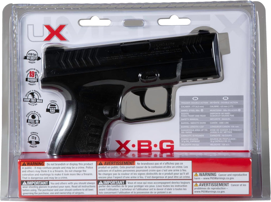 Umarex XBG .177 Caliber BB Gun - High-Powered Air Pistol for Target Shooting & Fun