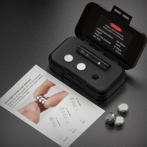 Feyachi Bore Sight | 9mm Red Dot Laser Boresighter with 3 Battery Sets for Accurate Zeroing
